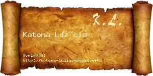 Katona Lúcia névjegykártya