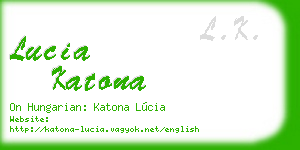 lucia katona business card
